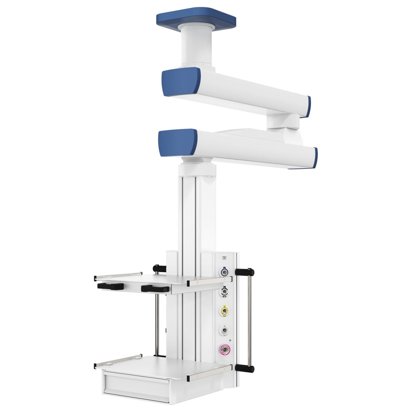 Потолочная медицинская консоль CADUCEUS C2E-V двухплечевая вертикальная